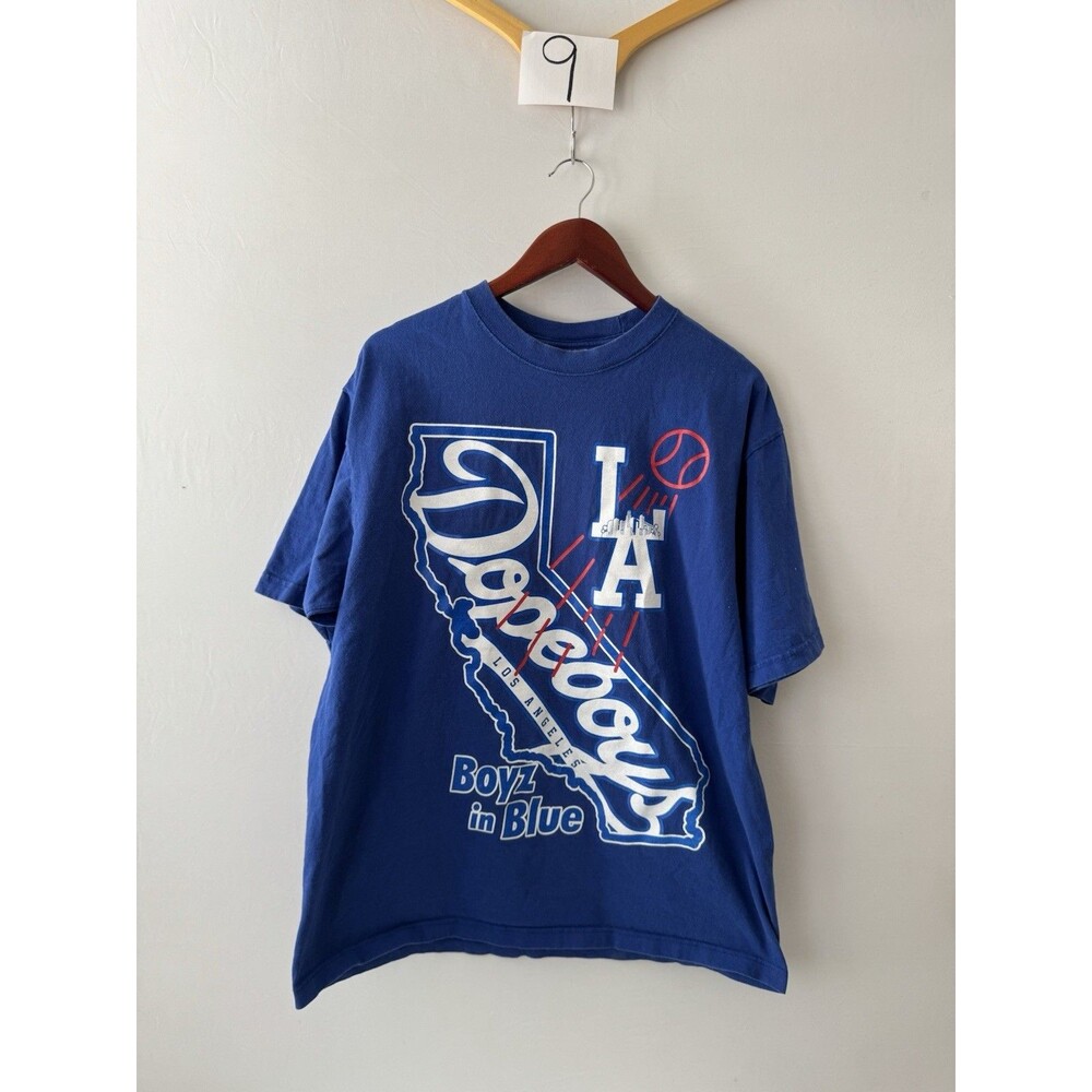 Shaka Wear Los Angeles Dodgers Heavyweight Graphic T-Shirt Blue XL MLB
